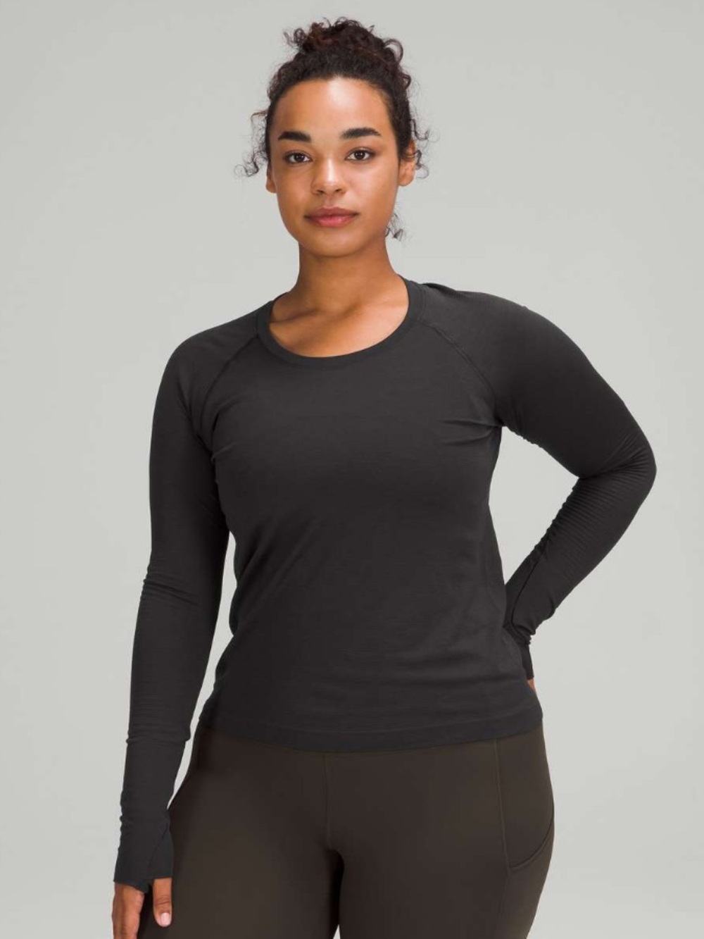 Lululemon Swiftly Tech Long Sleeve Shirt 2.0 *Race Length Black Size 12